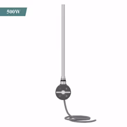 NRG Thermostatic Electric Heating Element for Radiator Heated Towel Rail - Anthracite, 500W