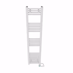 Pre-filled Bathroom Straight Electric Heated Towel Rail Radiator Thermostatic - White, 1600x300mm