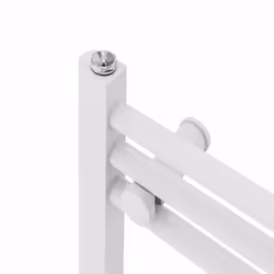 NRG Prefilled Thermostatic Electric Straight Heated Towel Rail Radiator - White, 800x300mm