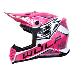 ) Wulfsport Air-X Kids Chidren Helmet Motorbike Motorcycle Helmet Cub ATV Crash - Pink, M(49-50cm
