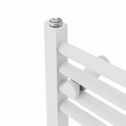 NRG Prefilled Thermostatic Electric Straight Heated Towel Rail Radiator - White, 1000x400mm