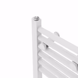 NRG Prefilled Thermostatic Electric Straight Heated Towel Rail Radiator - White, 1800x600mm