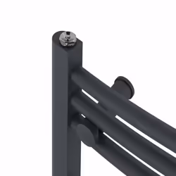 Bathroom Curved Prefilled Electric Heated Towel Rail Ladder Warmer Radiator - Anthracite, 600x500mm
