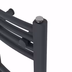 Bathroom Curved Prefilled Electric Heated Towel Rail Ladder Warmer Radiator - Anthracite, 1600x500mm