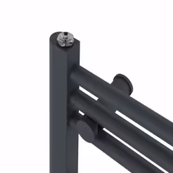 Pre-filled Bathroom Straight Electric Heated Towel Rail Radiator Thermostatic - Anthracite, 800x300mm
