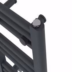 Pre-filled Bathroom Straight Electric Heated Towel Rail Radiator Thermostatic - Anthracite, 800x300mm