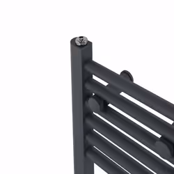 Pre-filled Bathroom Straight Electric Heated Towel Rail Radiator Thermostatic - Anthracite, 1800x400mm