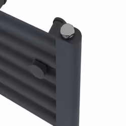 Pre-filled Bathroom Straight Electric Heated Towel Rail Radiator Thermostatic - Anthracite, 1800x400mm