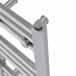 Prefilled Electric Straight Heated Towel Rail Radiator Ladder Warmer - Chrome, 600x300mm