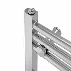 Prefilled Electric Straight Heated Towel Rail Radiator Ladder Warmer - Chrome, 800x300mm