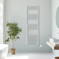 Prefilled Electric Straight Heated Towel Rail Radiator Ladder Warmer - Chrome, 1600x500mm