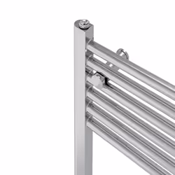 Prefilled Electric Straight Heated Towel Rail Radiator Ladder Warmer - Chrome, 1800x300mm
