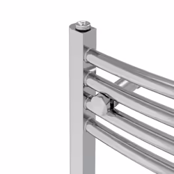 Bathroom Curved Prefilled Electric Heated Towel Rail Ladder Warmer Radiator - Chrome, 1600x500mm