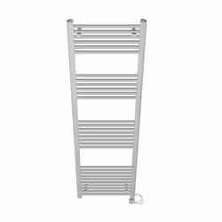 Pre-filled Bathroom Straight Electric Heated Towel Rail Radiator Thermostatic - Chrome, 1800x500mm