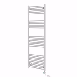 Pre-filled Bathroom Straight Electric Heated Towel Rail Radiator Thermostatic - Chrome, 1800x600mm
