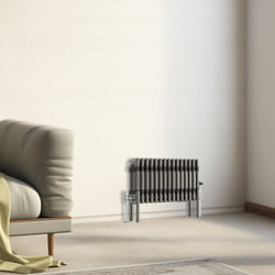 Traditional Cast Iron Style Radiator Raw Metal Central Heating 3 Column - 300x697mm - 3 Column