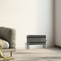 Traditional Cast Iron Style Radiator Raw Metal Central Heating 3 Column - 300x832mm - 3 Column