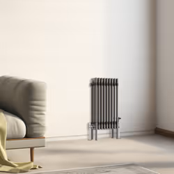 Traditional Cast Iron Style Radiator Raw Metal Central Heating 3 Column - 600x427mm - 3 Column