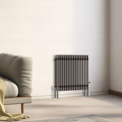 Traditional Cast Iron Style Radiator Raw Metal Central Heating 3 Column - 600x832mm - 3 Column