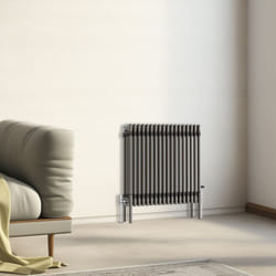 Traditional Cast Iron Style Radiator Raw Metal Central Heating 3 Column - 600x832mm - 3 Column