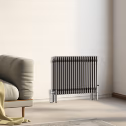 Traditional Cast Iron Style Radiator Raw Metal Central Heating 3 Column - 600x1012mm - 3 Column