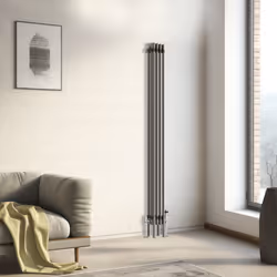 Traditional Cast Iron Style Radiator Raw Metal Central Heating 3 Column - 1800x202mm - 3 Column