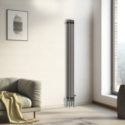 Traditional Cast Iron Style Radiator Raw Metal Central Heating 3 Column - 1800x202mm - 3 Column