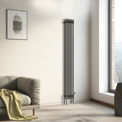 Traditional Cast Iron Style Radiator Raw Metal Central Heating 3 Column - 1800x292mm - 3 Column