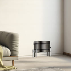 Traditional Cast Iron Style Radiator Raw Metal Central Heating 3 Column - 300x607mm - 3 Column