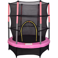 4.5FT 55" Junior Kids Child Trampoline Set With Safety Net Enclosure