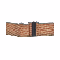 Hornby R7355 Front and Right Hand Victorian Terrace House Garden Wall OO Gauge