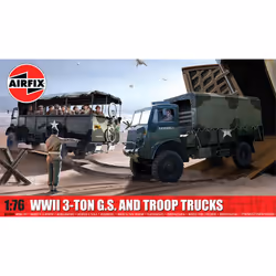 Airfix A03306A WWII 3-ton 4x4 General Service & Troop Trucks 1:76 Model Kit
