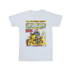 Marvel Mens Ghost Rider Chest Deathrace T-Shirt - L, White