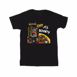 Star Wars Mens Boba Fett Hands Off My Bounty T-Shirt - L, Black