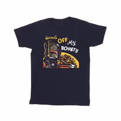 Star Wars Mens Boba Fett Hands Off My Bounty T-Shirt - XXL, Navy Blue