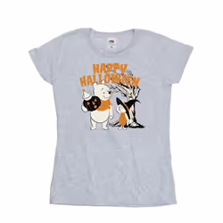 Disney Womens/Ladies Winnie The Pooh And Piglet Happy Halloween Cotton T-Shirt - XXL, Sports Grey