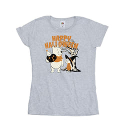 Disney Womens/Ladies Winnie The Pooh And Piglet Happy Halloween Cotton T-Shirt - XXL, Sports Grey