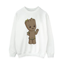 Marvel Womens/Ladies I Am Groot Cute Groot Sweatshirt - XXL, White