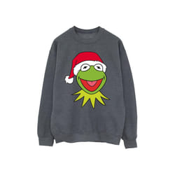 Disney Womens/Ladies Muppets Kermit Christmas Head Sweatshirt - XXL, Dark Grey Heather