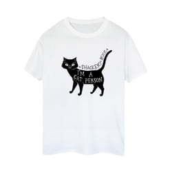 Disney Womens/Ladies Hocus Pocus A Cat Person Cotton Boyfriend T-Shirt - M, White
