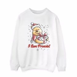 Disney Mens Winnie The Pooh Love Presents Sweatshirt - M, White