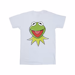 Disney Mens Muppets Kermit Head T-Shirt - XXL, White