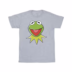 Disney Mens Muppets Kermit Head T-Shirt - S, Sports Grey