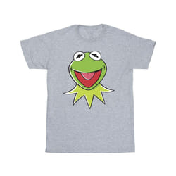 Disney Mens Muppets Kermit Head T-Shirt - S, Sports Grey
