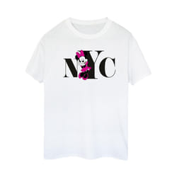 Disney Womens/Ladies Minnie Mouse NYC Cotton Boyfriend T-Shirt - S, White