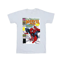 Marvel Mens Spider-Man Marvel Age Comic Cover T-Shirt - XXL, White