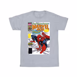 Marvel Mens Spider-Man Marvel Age Comic Cover T-Shirt - S, Sports Grey