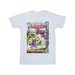 Marvel Boys Spider-Man VS Hulk Cover T-Shirt - 3-4 Years, White