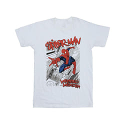 Marvel Mens Spider-Man Sketch City T-Shirt - S, White