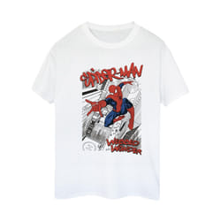 Marvel Womens/Ladies Spider-Man Sketch City Cotton Boyfriend T-Shirt - XXL, White